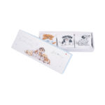 Babysocken hellblau mit Hundemotive