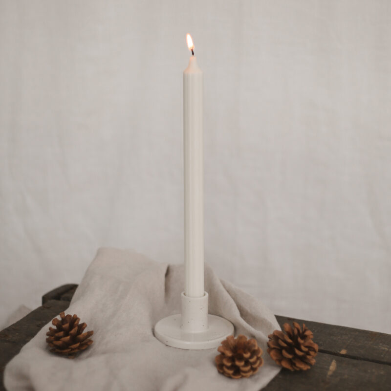 Stabkerzen creme gerillt