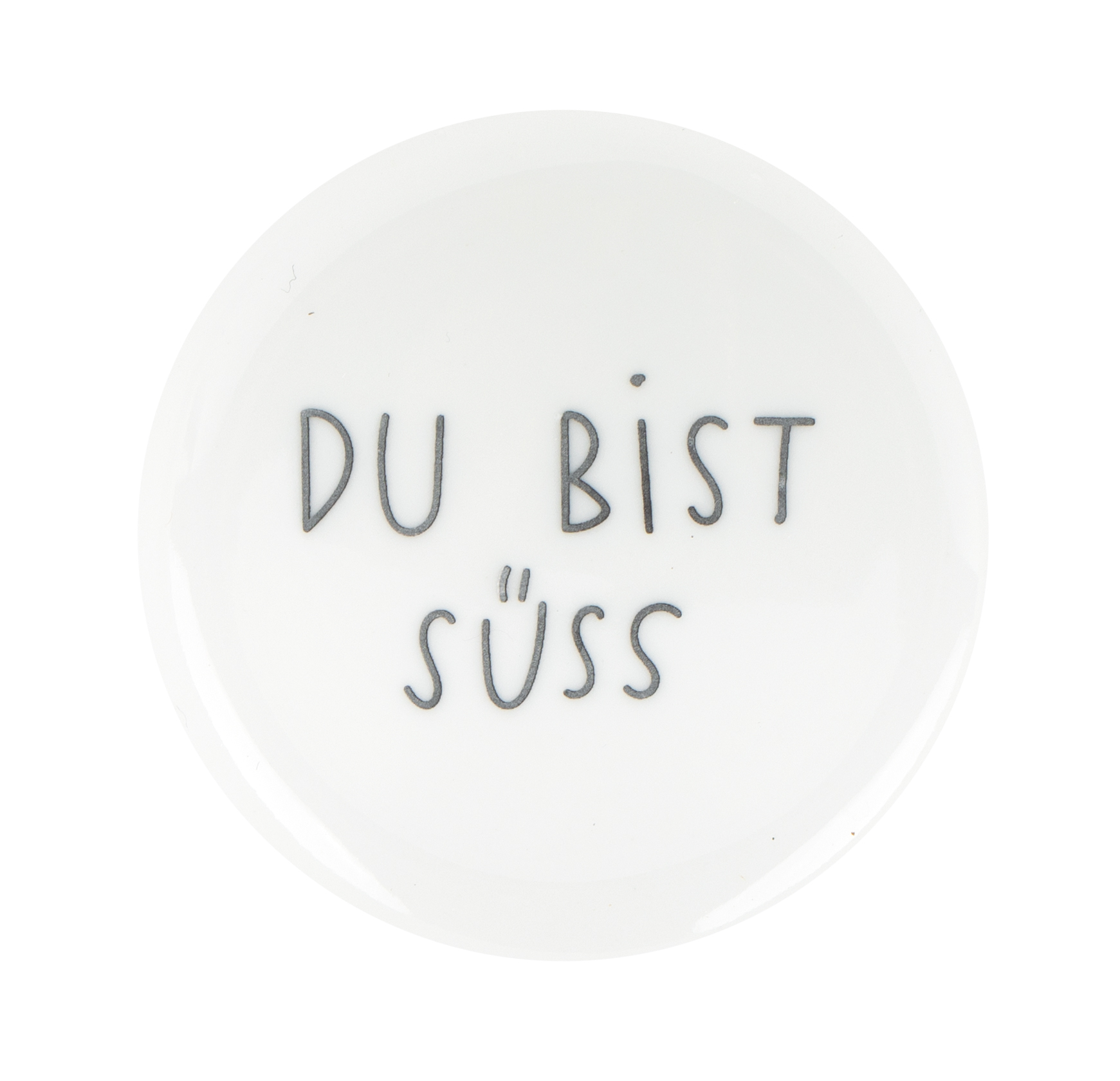 Zuckerdose mit der Aufschrift "Du bist doch nicht aus Zucker"