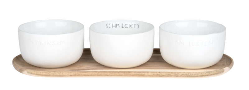 Schalenset Guten Morgen weiß