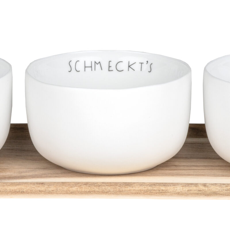 Schalenset Guten Morgen weiß
