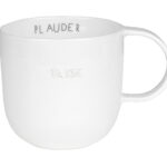 Tasse weiß mit der Aufschrift Plaudertasse