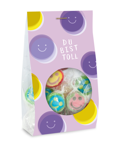 Bonbon mit der Aufschrift "Du bist toll"