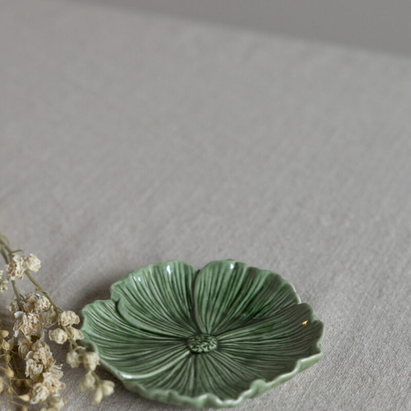 Blumenteller in der farbe dunkel grün klein