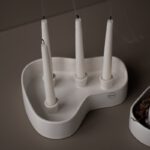 Kerzenhalter für 4 Kerzen in der farbe shiny white