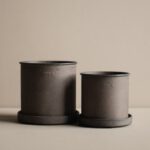 planztopf 2 er set in der farbe braun klein