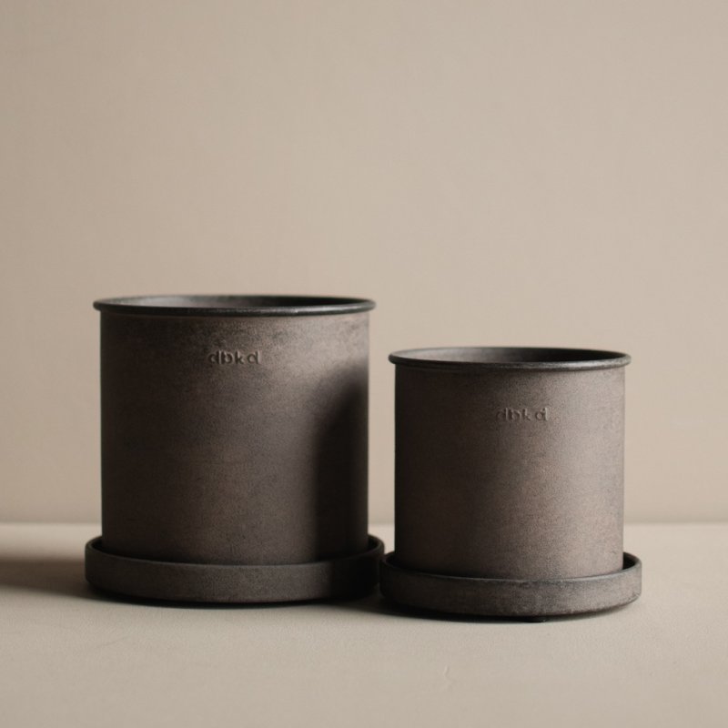 planztopf 2 er set in der farbe braun klein