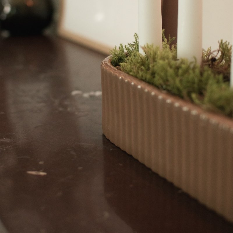 Kerzenhalter für 4 Kerzen in der farbe shiny Nougat