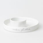 Schale wie mit der schwarzen Aufschrift rundum glücklich von der Firma Räder