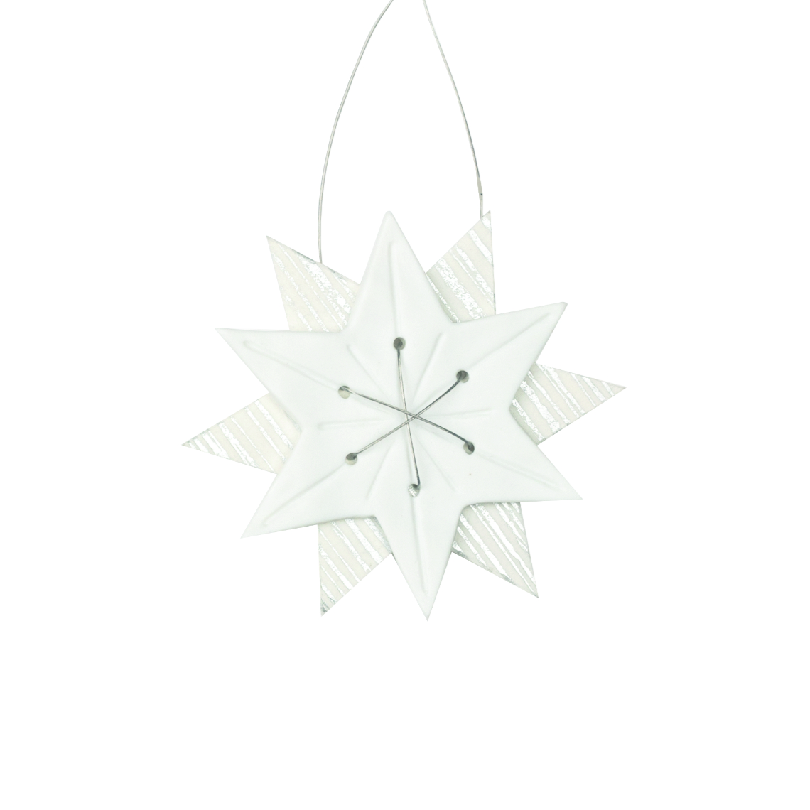Wunschstern silberne Streifen